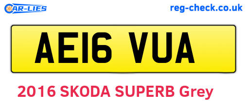 AE16VUA are the vehicle registration plates.