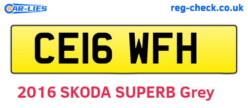CE16WFH are the vehicle registration plates.