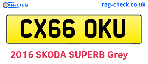 CX66OKU are the vehicle registration plates.