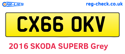 CX66OKV are the vehicle registration plates.