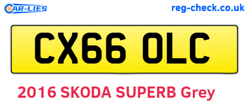 CX66OLC are the vehicle registration plates.