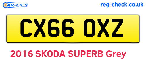 CX66OXZ are the vehicle registration plates.