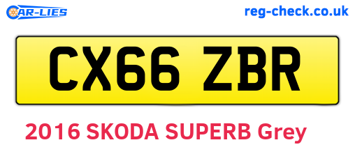 CX66ZBR are the vehicle registration plates.