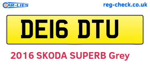 DE16DTU are the vehicle registration plates.