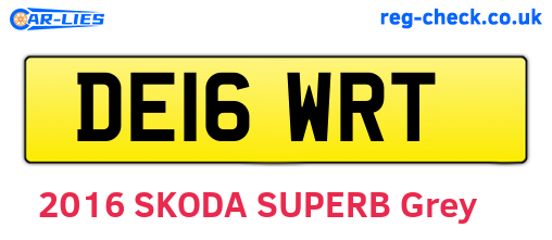 DE16WRT are the vehicle registration plates.