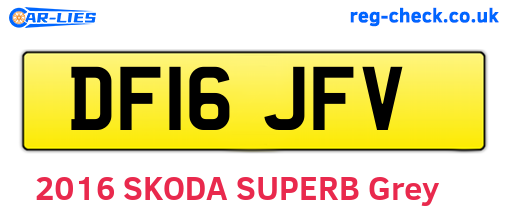 DF16JFV are the vehicle registration plates.