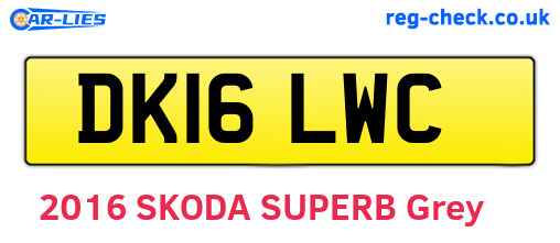 DK16LWC are the vehicle registration plates.