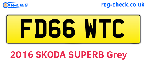 FD66WTC are the vehicle registration plates.