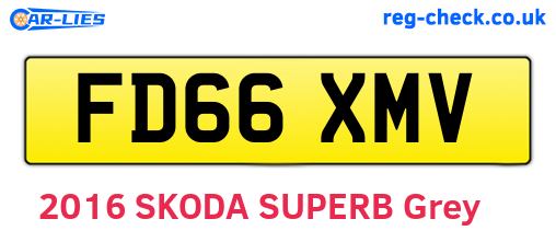 FD66XMV are the vehicle registration plates.
