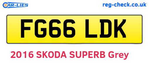 FG66LDK are the vehicle registration plates.