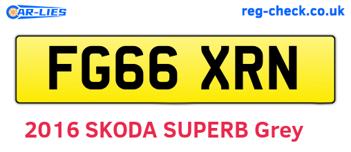 FG66XRN are the vehicle registration plates.