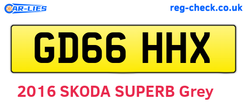 GD66HHX are the vehicle registration plates.