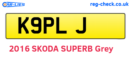 K9PLJ are the vehicle registration plates.