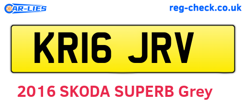 KR16JRV are the vehicle registration plates.