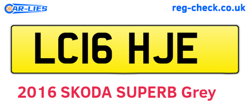 LC16HJE are the vehicle registration plates.