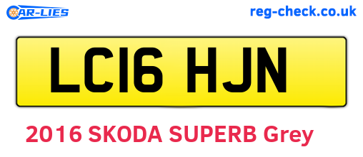 LC16HJN are the vehicle registration plates.