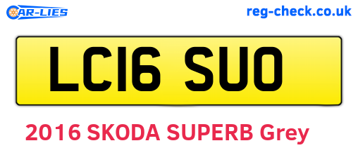 LC16SUO are the vehicle registration plates.
