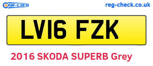 LV16FZK are the vehicle registration plates.