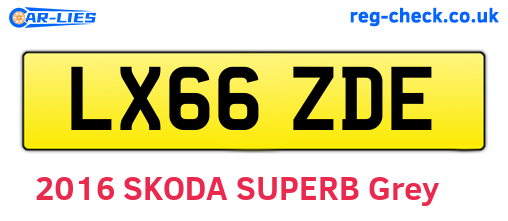 LX66ZDE are the vehicle registration plates.