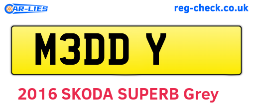 M3DDY are the vehicle registration plates.
