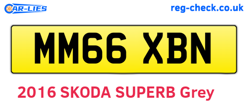 MM66XBN are the vehicle registration plates.