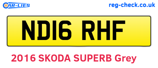 ND16RHF are the vehicle registration plates.