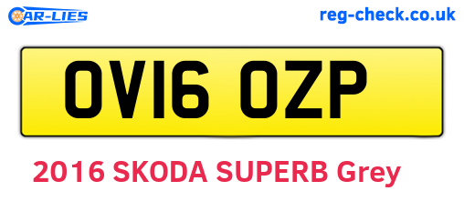 OV16OZP are the vehicle registration plates.