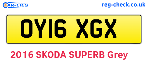 OY16XGX are the vehicle registration plates.