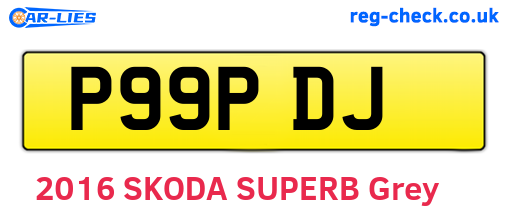 P99PDJ are the vehicle registration plates.