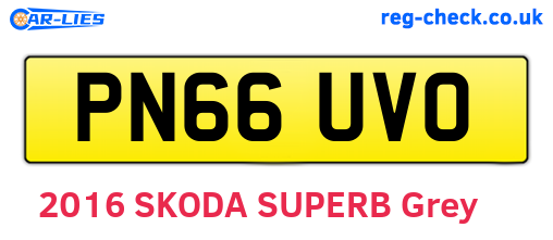PN66UVO are the vehicle registration plates.