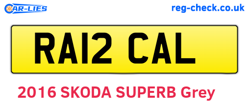 RA12CAL are the vehicle registration plates.