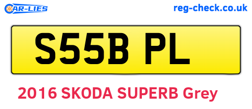 S55BPL are the vehicle registration plates.