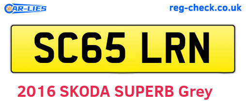 SC65LRN are the vehicle registration plates.