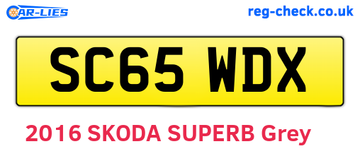 SC65WDX are the vehicle registration plates.