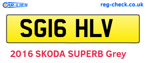 SG16HLV are the vehicle registration plates.