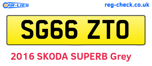 SG66ZTO are the vehicle registration plates.