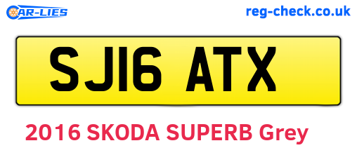 SJ16ATX are the vehicle registration plates.