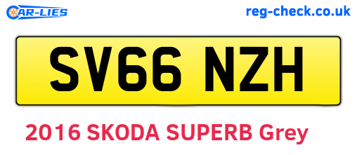 SV66NZH are the vehicle registration plates.