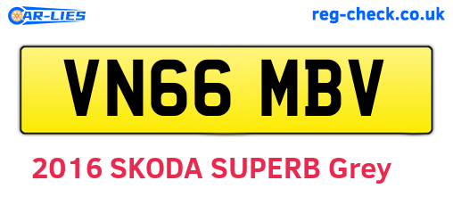 VN66MBV are the vehicle registration plates.