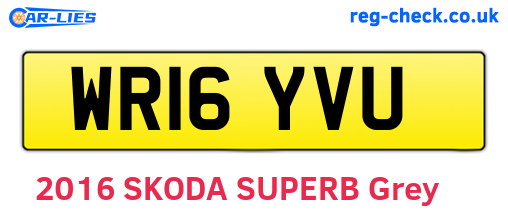 WR16YVU are the vehicle registration plates.