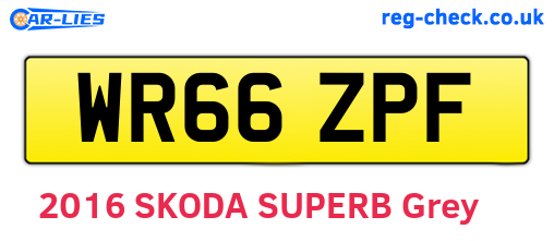 WR66ZPF are the vehicle registration plates.