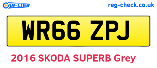 WR66ZPJ are the vehicle registration plates.