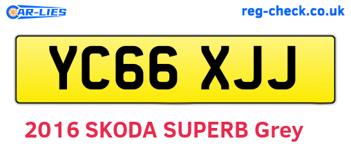 YC66XJJ are the vehicle registration plates.