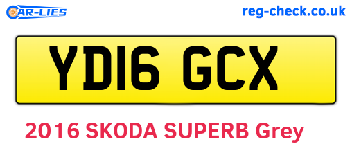 YD16GCX are the vehicle registration plates.