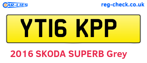 YT16KPP are the vehicle registration plates.