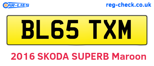 BL65TXM are the vehicle registration plates.