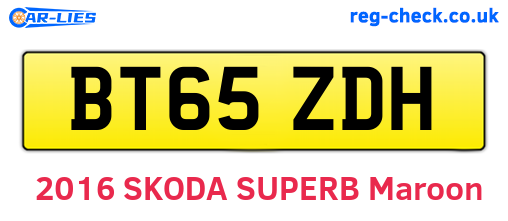 BT65ZDH are the vehicle registration plates.