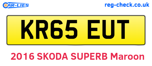KR65EUT are the vehicle registration plates.