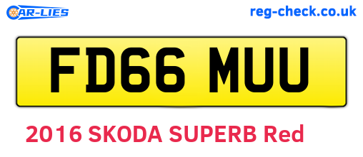 FD66MUU are the vehicle registration plates.
