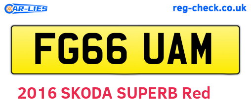 FG66UAM are the vehicle registration plates.